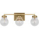 Renny 3 Light 24 inch Satin Brass Wall Bath Fixture Wall Light