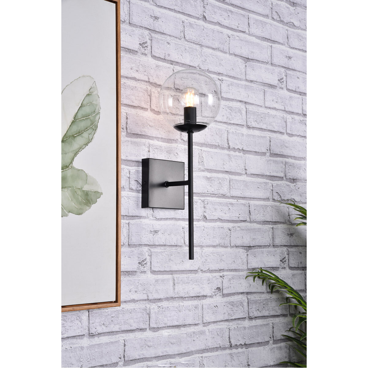 Neri 1 Light 7 inch Black Bath Sconce Wall Light