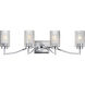 Rigata 4 Light 32.25 inch Polished Nickel Bath Vanity Wall Light