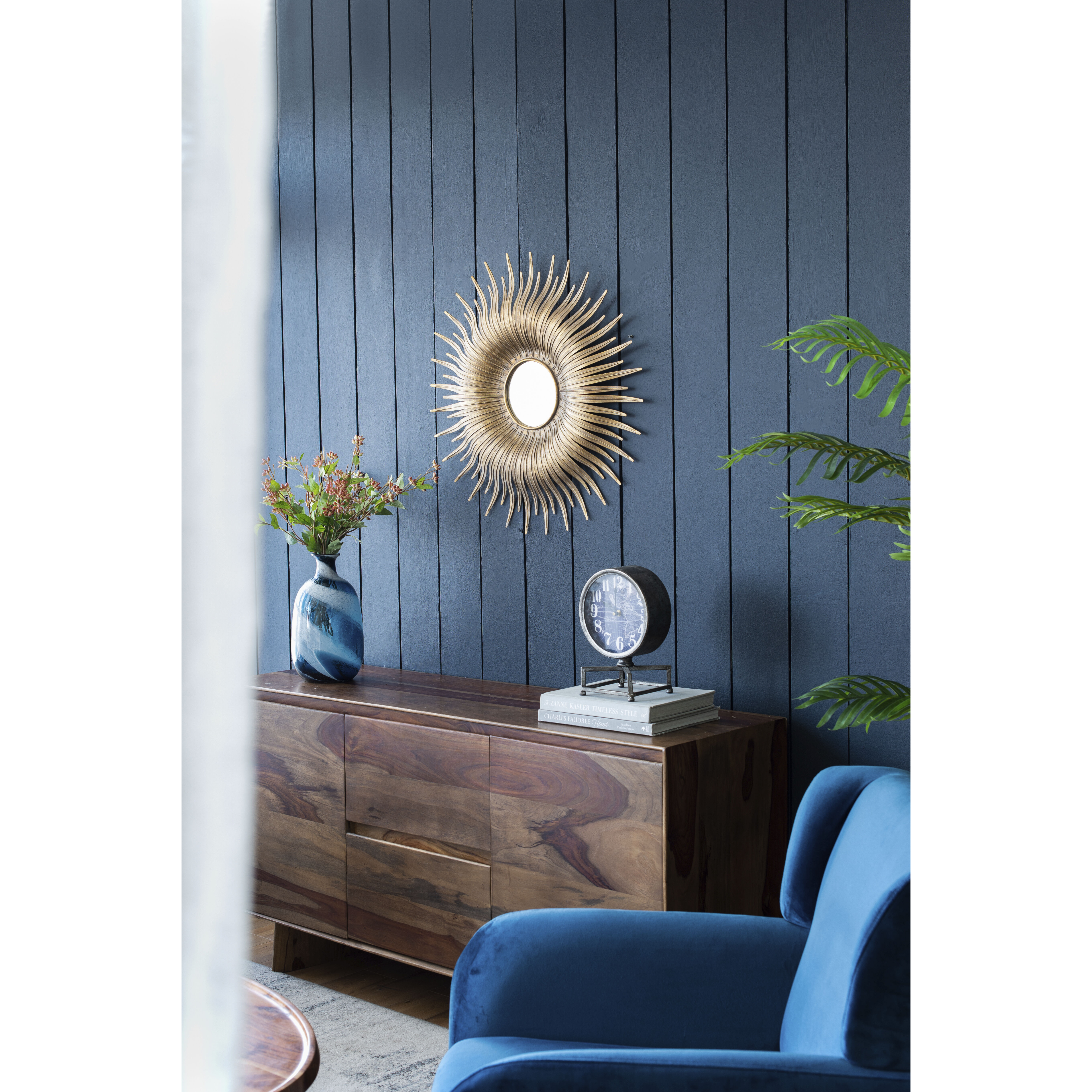 Anita 28.3 X 28.3 inch Gold Wall Mirror