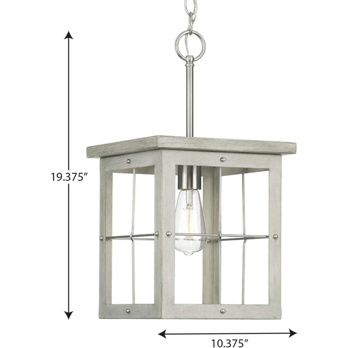 Hedgerow 1 Light 10 inch Brushed Nickel Mini Pendant Ceiling Light