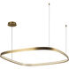 Yukon LED 39.25 inch Vintage Brass Pendant Ceiling Light