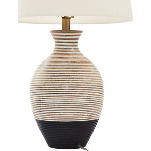 Ignacio 27 inch 60 watt Black and White Table Lamp Portable Light