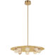 Kelly Wearstler Pertica LED 24 inch Mirrored Antique Brass Chandelier Ceiling Light