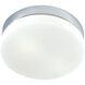 Disc LED 11 inch Chrome with White Flush Mount Ceiling Light