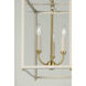 Chaselton 3 Light 10 inch Aged Brass/Off White Hanging Lantern Ceiling Light