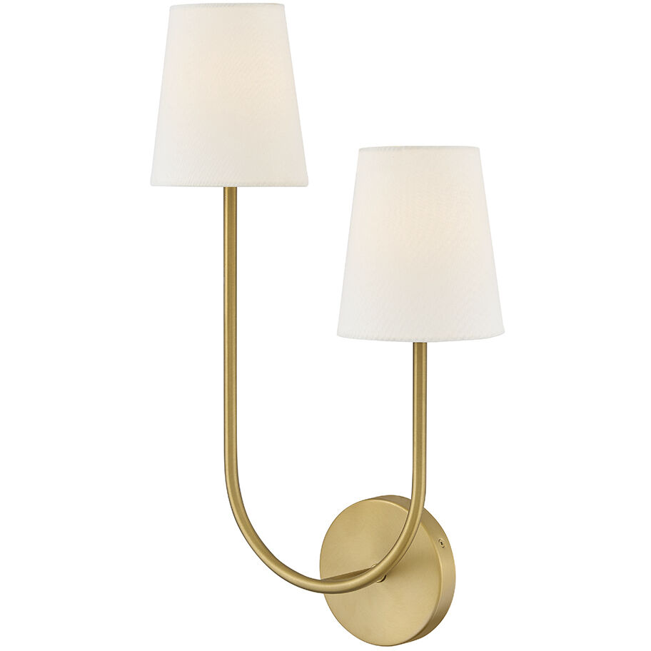 Cora Sconce Wall Light in Lacquered Brass