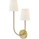 Cora Sconce Wall Light in Lacquered Brass