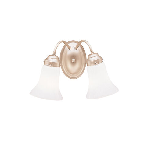 Independence 2 Light 14 inch Brushed Nickel Wall Mt Bath 2 Arm Wall Light