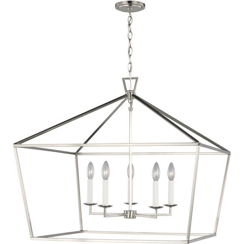 C&M by Chapman & Myers Dianna LED 28 inch Brushed Nickel Pendant Ceiling Light