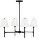 Beale 4 Light 28 inch Black Chandelier Ceiling Light