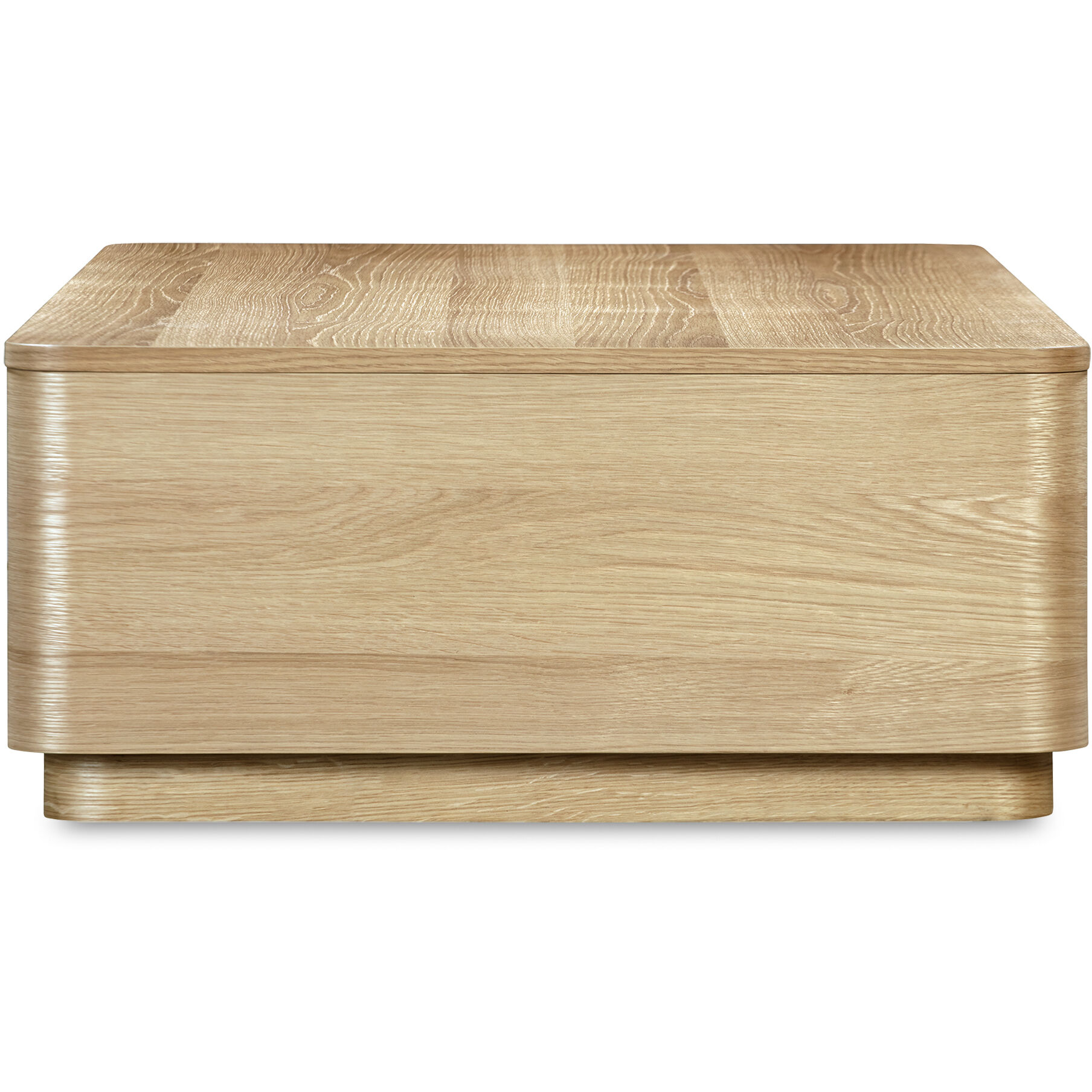 Round Off 55 X 30 inch Natural Coffee Table