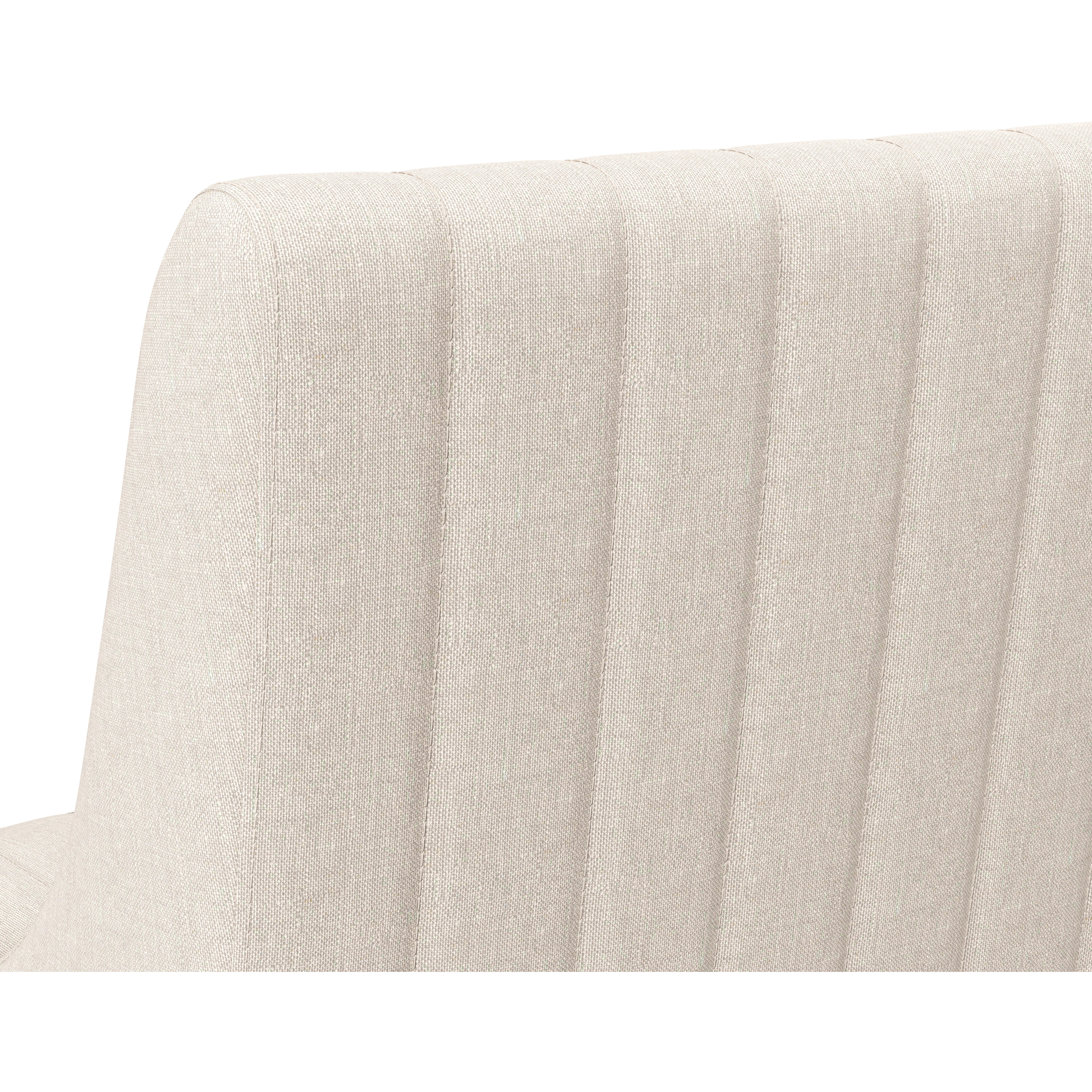 Halden Beige Linen Office Chair