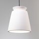 Radiance Collection - Trapezoid LED 7.75 inch Bisque and Matte Black Pendant Ceiling Light in Dedicated LED, Black Cord, Form+Finish+Function