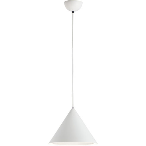 Abyss LED 12.5 inch Matte White Single Pendant Ceiling Light