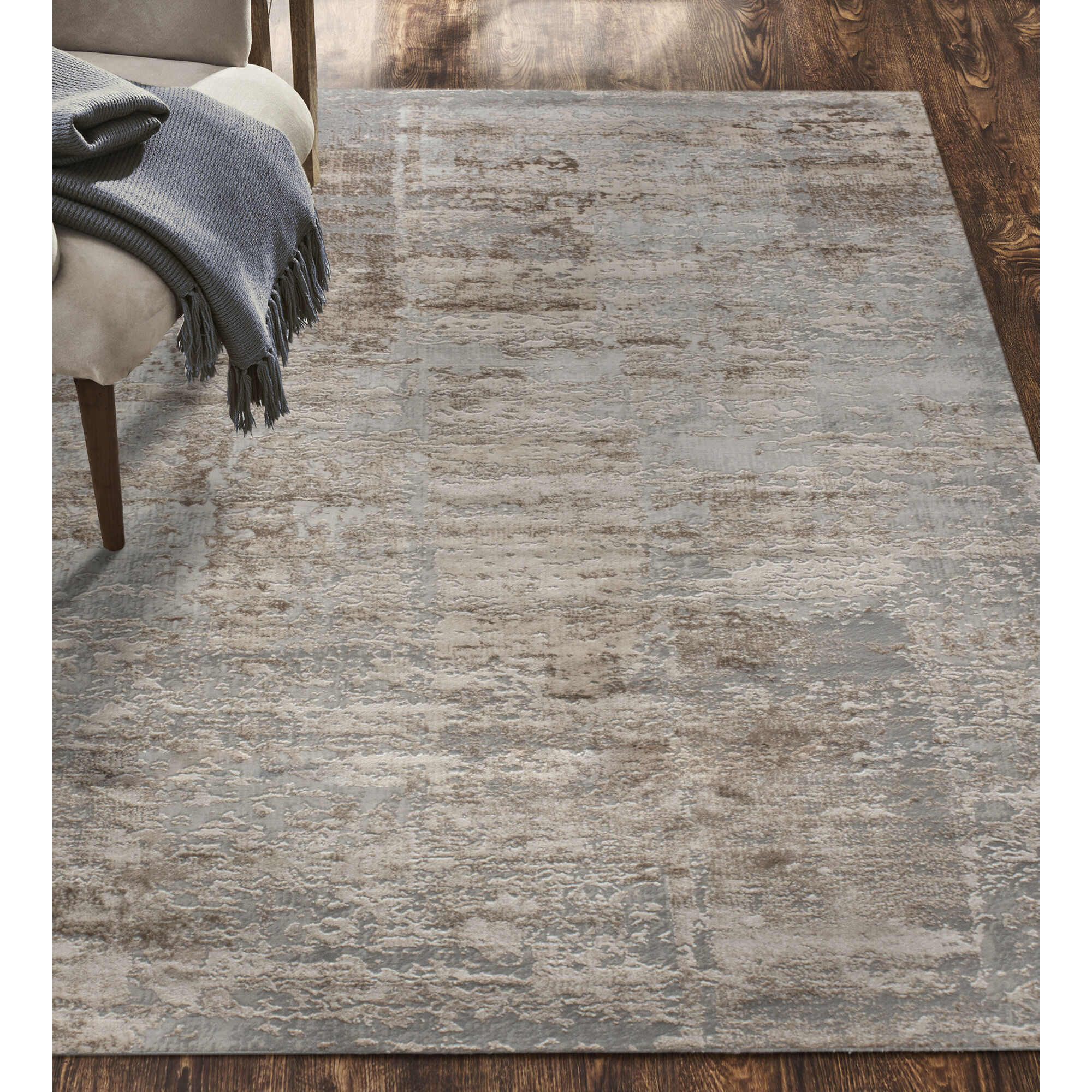 Ariella 181.1 X 181.1 inch Grey and Brown Indoor Rug, LTL