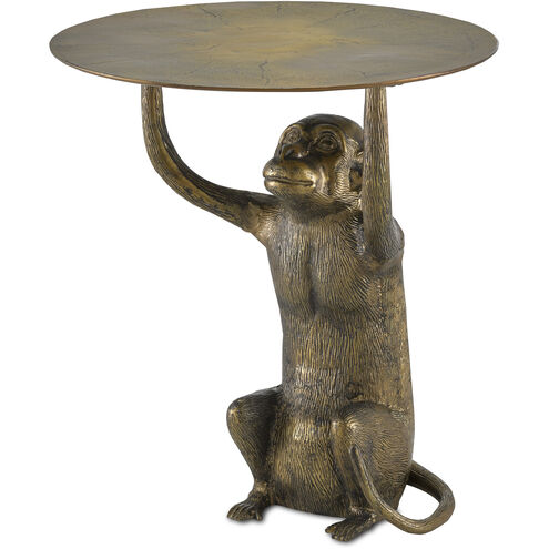Abu 20 inch Antique Gold Accent Table