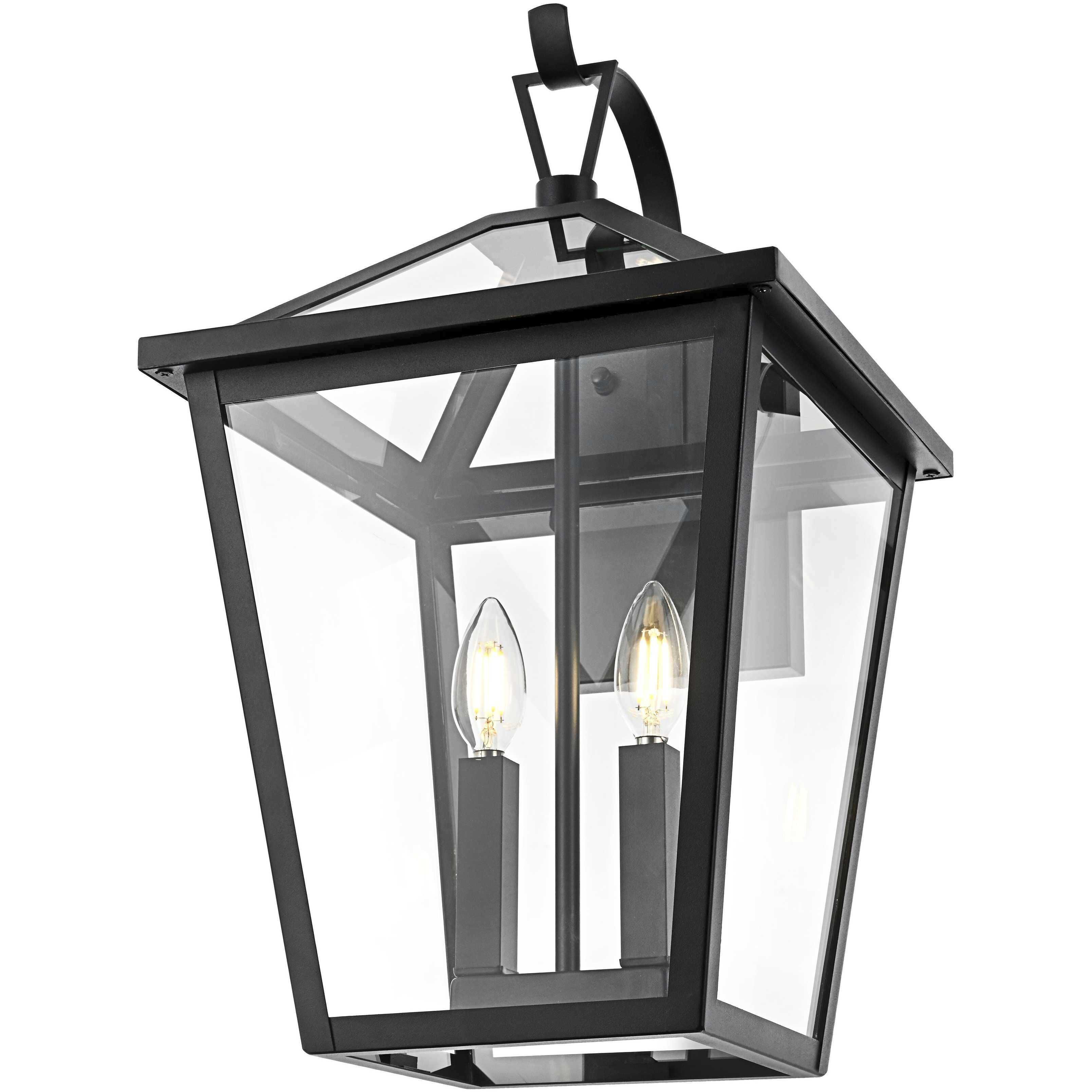 Frankford 2 Light 20 inch Black Outdoor Wall Sconce