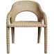 Kavali Natural Honey and Oyster White Outdoor Dining Chair