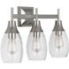 Grace 3 Light 20.88 inch Polished Nickel Wall Sconce Wall Light