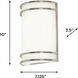 Ventura 1 Light 7.2 inch Brushed Nickel Wall Sconce Wall Light