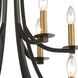 Woodbridge 12 Light 32 inch Matte Black with Weathered Oak Chandelier Ceiling Light