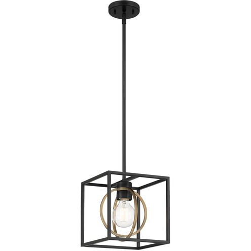 Kew Gardens 1 Light 9 inch Matte Black Pendant Convertible Ceiling Light