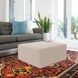 Universal 18 inch Natural Ottoman, 36in Square, The Linen Collection