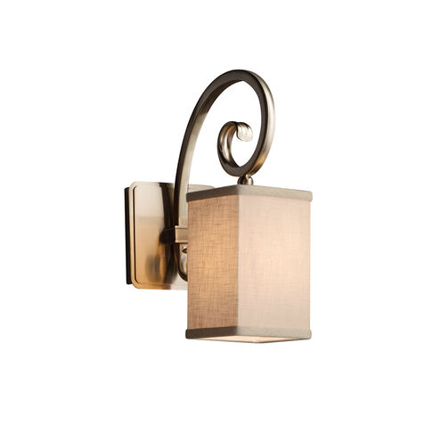 Textile LED 5 inch Dark Bronze Wall Sconce Wall Light