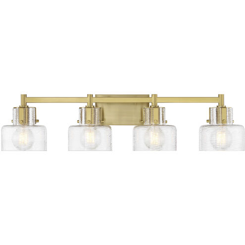 Dover 4 Light 33.25 inch Warm Brass Bathroom Vanity Light Wall Light