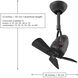 Atlas Diane 16 inch Brushed Nickel with Matte Black Wood Blades Ceiling Fan