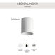Cylinder LED 5 inch White Outdoor Flush Mount Cylinder in LED Lamping, Progress LED