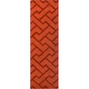 Mystique 96 X 30 inch Red Runner, Wool
