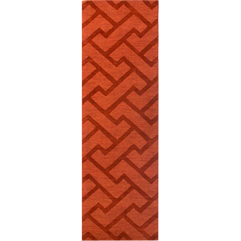 Mystique 96 X 30 inch Red Runner, Wool