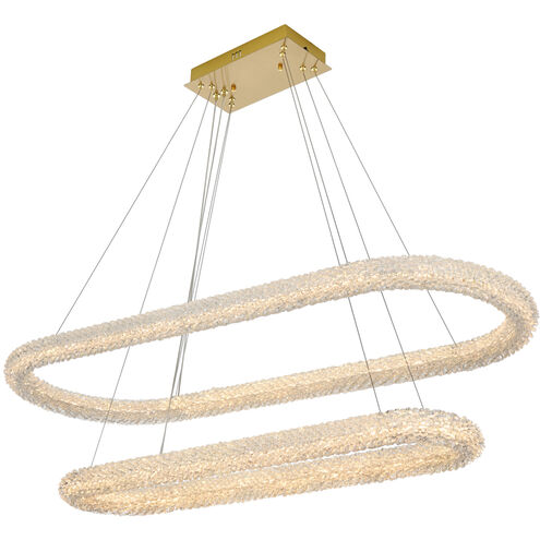 Bowen 2 Light 20 inch Satin Gold Chandelier Ceiling Light