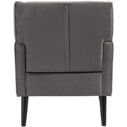 Valvet Grey and Black Single Sofa 