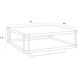 Finch 40 X 40 inch Black / Antique Brass Coffee Table