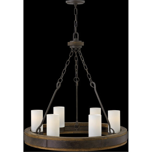 Cabot LED 28 inch Rustic Iron Chandelier Ceiling Light