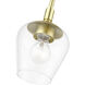 Willow 1 Light 6 inch Satin Brass Single Pendant Ceiling Light, Single