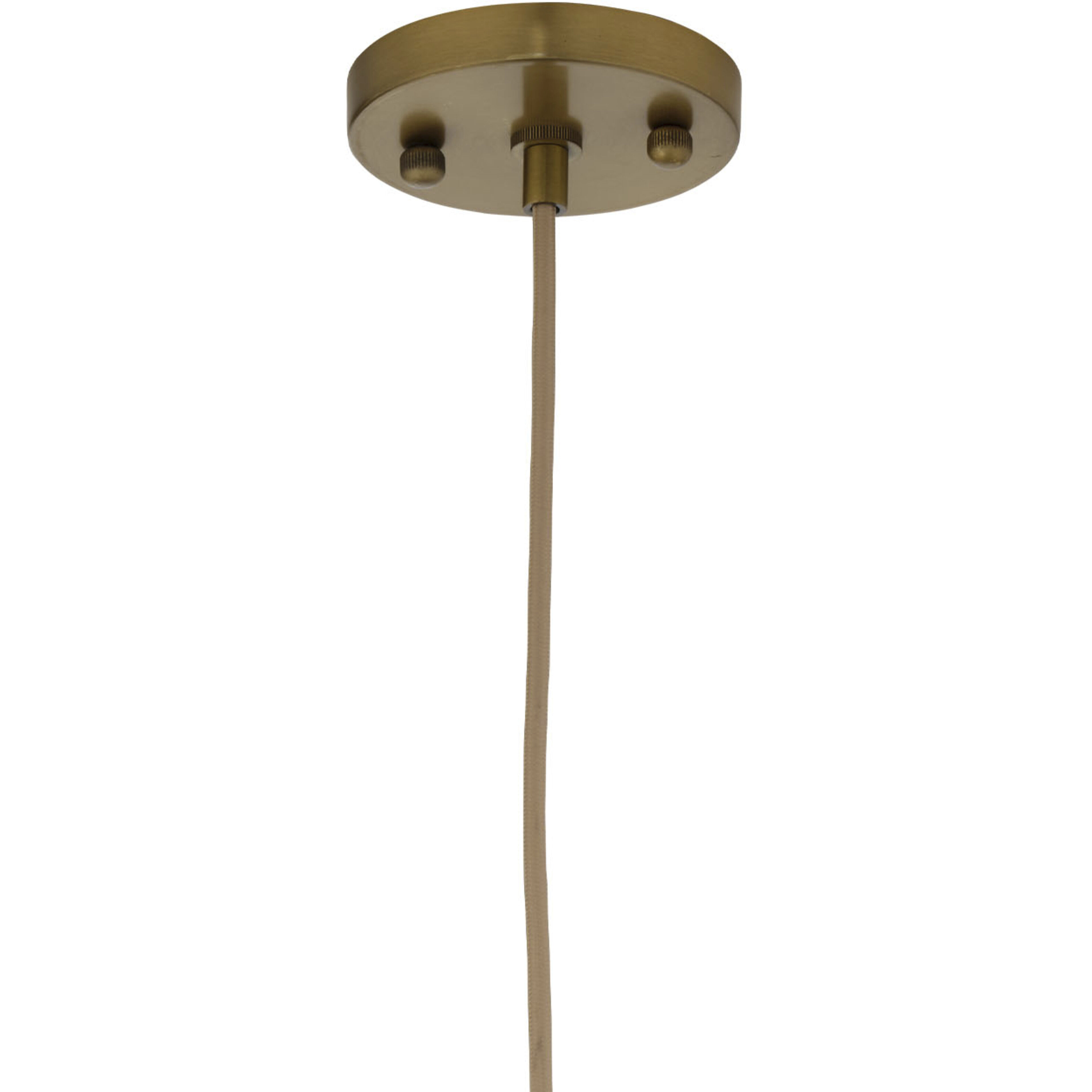 Reservoir 1 Light 7 inch Antique Brass Pendant Ceiling Light, Inline