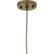 Reservoir 1 Light 7 inch Antique Brass Pendant Ceiling Light, Inline