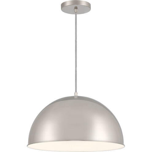 Vantage Pendants 1 Light 15.38 inch Brushed Nickel Hanging Dome Ceiling Light