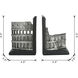 Colosseum 4.5 X 3.5 inch Black and Silver Bookends