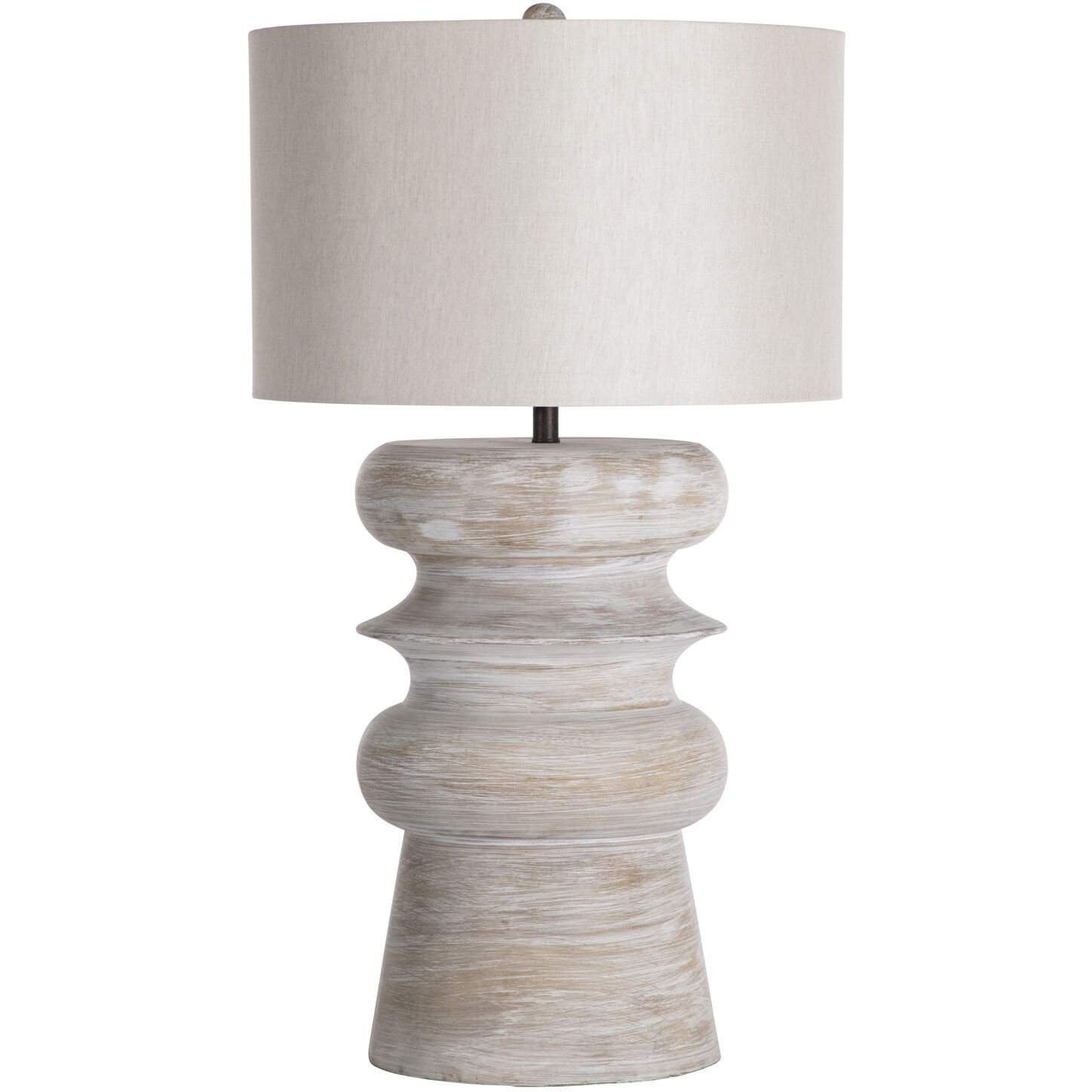 Claudius 39.25 inch Light Washed Wood and Venetian Rust Table Lamp Portable Light