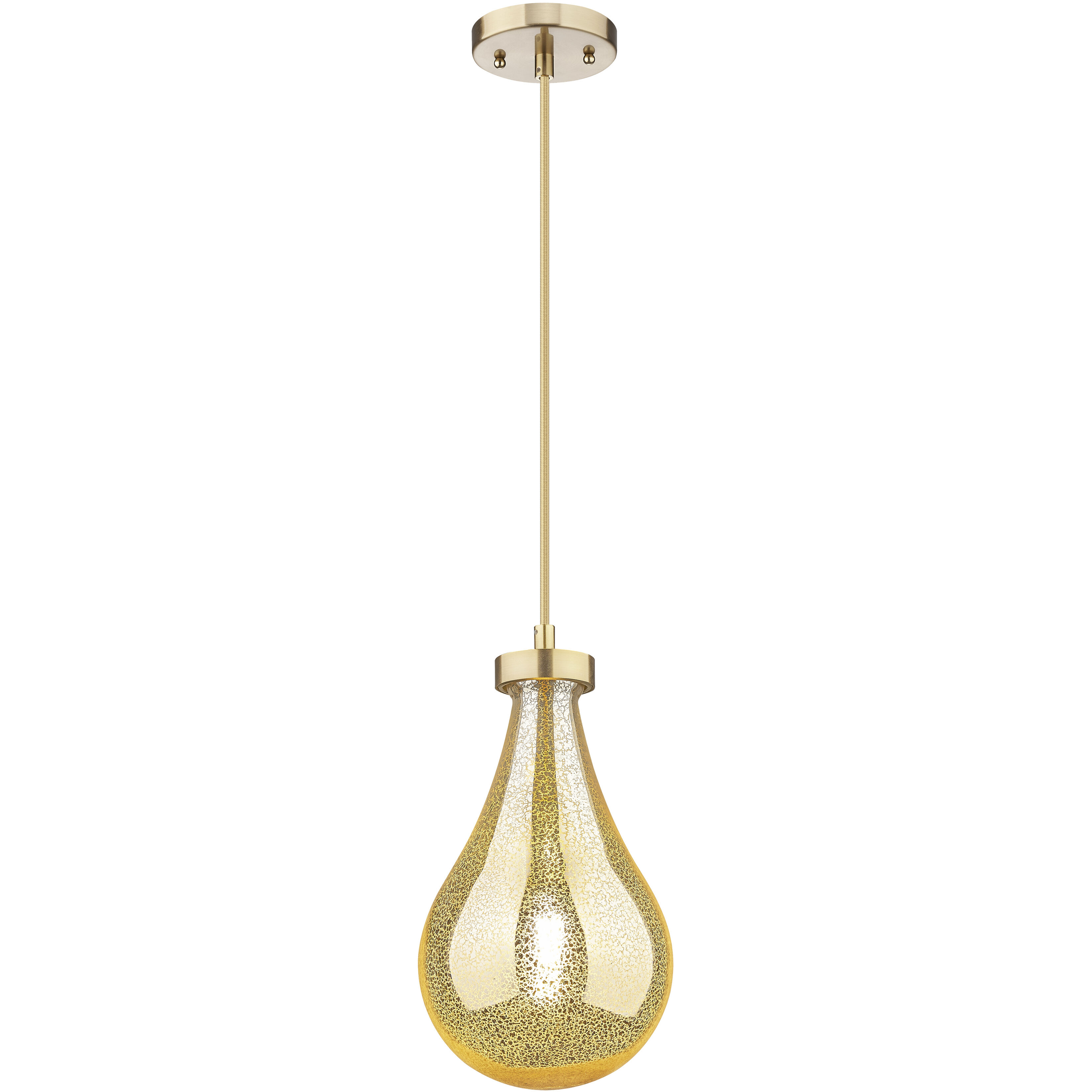 Owego 1 Light 7 inch Champagne Bronze Pendant Ceiling Light in Mercury Glass