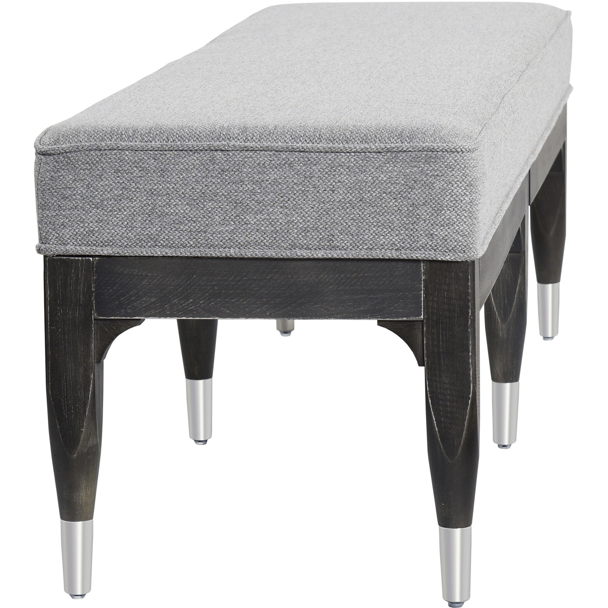 Cameron Gray and Charcoal Black Washed Chair Bench