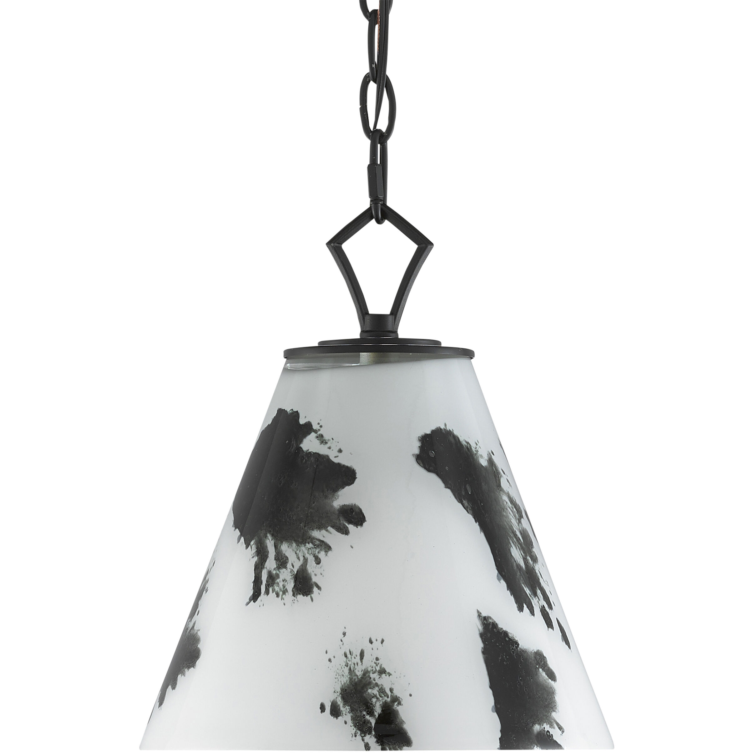 Peppard 1 Light 10 inch Black/White Pendant Ceiling Light