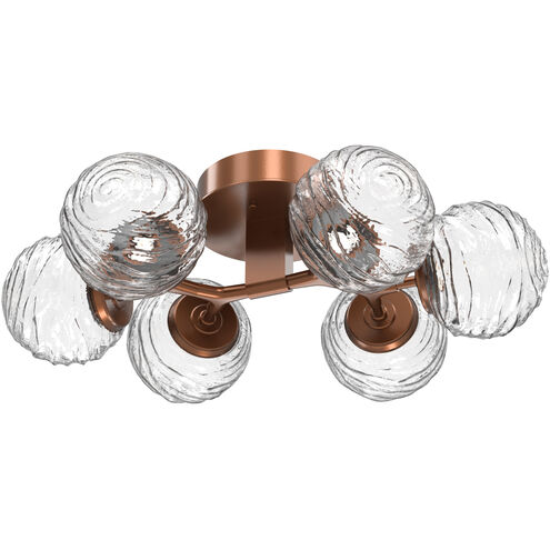 Gaia LED 30 inch Burnished Bronze Flush Mount Ceiling Light in 3000K LED, Clear