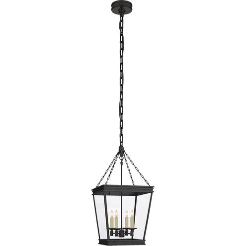 Chapman & Myers Launceton 4 Light 12.5 inch Bronze Linear Lantern Pendant Ceiling Light, Small