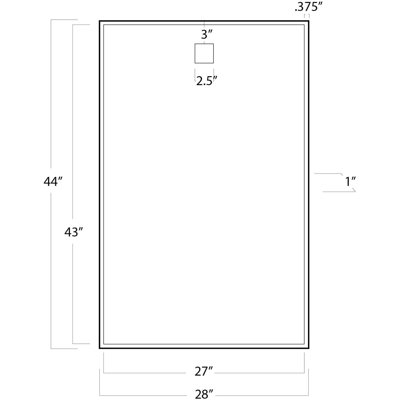 Hanging 44 X 28 inch Steel Mirror, Rectangle